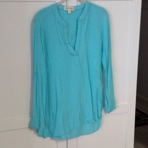 Cloth and Stone Aqua color tunic xs